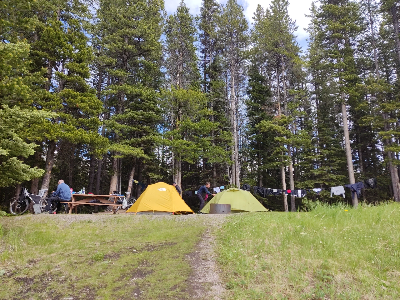 Kurzer Sonnenschein zum Trocknen
